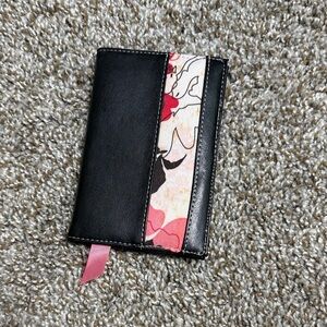 Mary Kay Black and Pink Floral Wallet